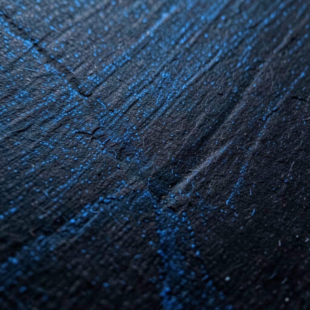 A dark, moody abstract texture with deep charcoal and slate tones, resembling brushed graphite on coarse paper